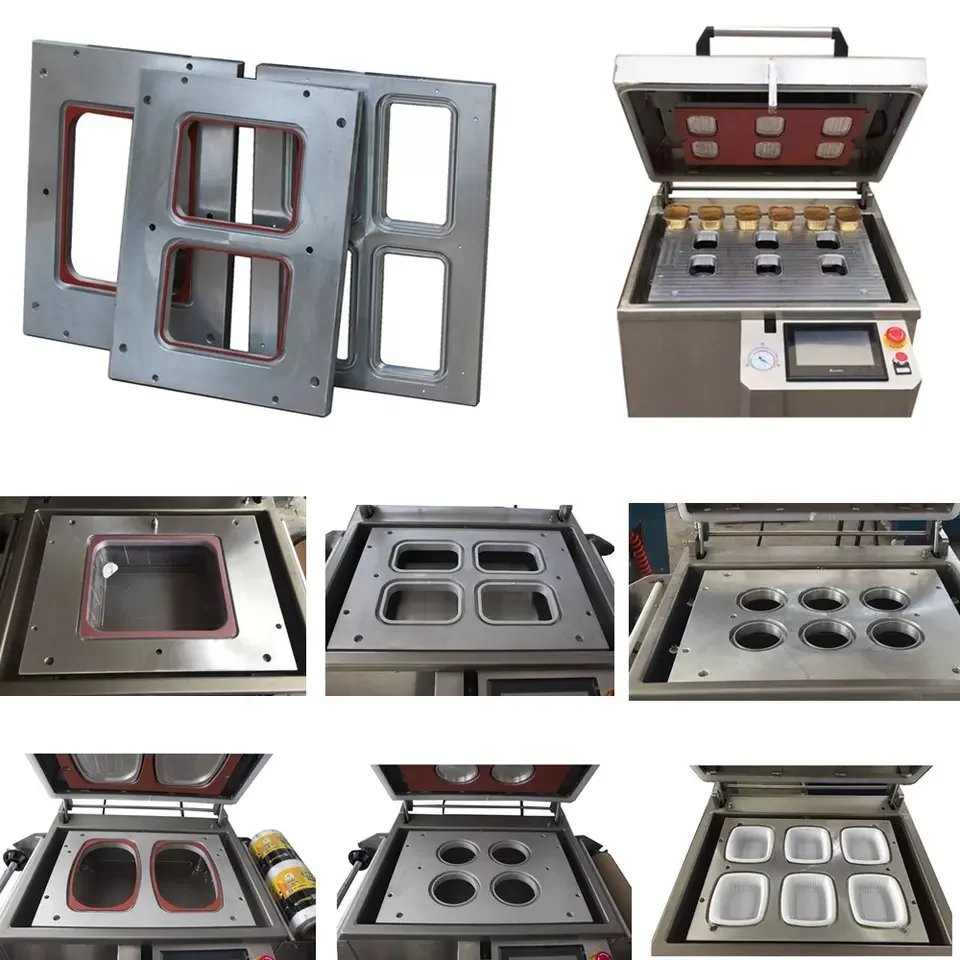 Stand Tray Vacuum Sealing Machine Modified Atmosphere Packing for Food Meat Fish & Ready Meals for Packaging Food Trays