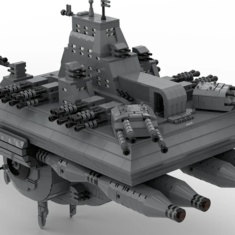 Moc Building Blocks คลาสสิก Scarran Dreadnought รุ่นเทคโนโลยีอิฐ DIY Assembly Space เรือของเล่นเด็กเด็ก