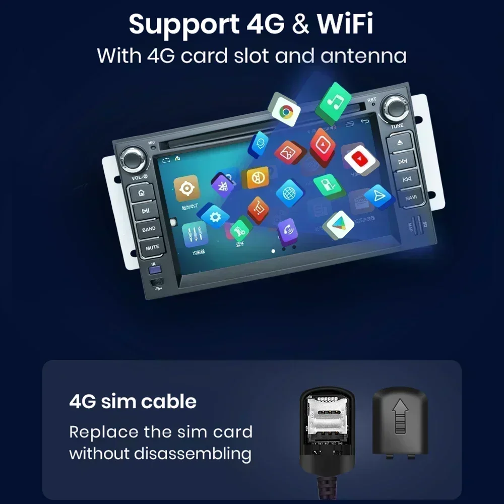 CHSTEK سيارة رايدو الداخلية أندرويد 13 كوالكوم كاربلاي لكيا سيراتو أطياف سيدونا مورنينج بيكانتو لوتز أوبتيما تار كرنفال