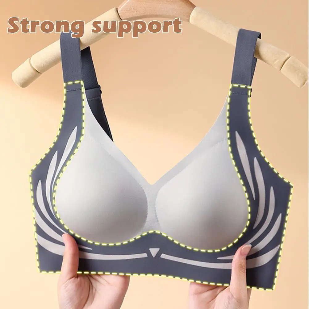 Super Verzamel Draadloze Push-Up Bh Vrouwen Verzamelden Zachte Ondersteuning Verstelbaar Ondergoed Anti-Slappe Naadloze Lift-Up Bh