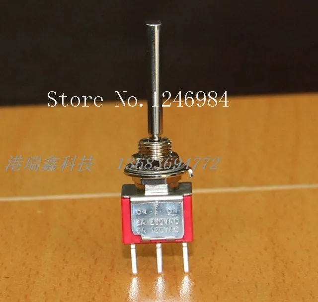 [SA]1MD3 flying model aircraft stalls pin dual six-foot long flat handle small toggle switch M6.35 Taiwan Deli Wei--20pcs/lot