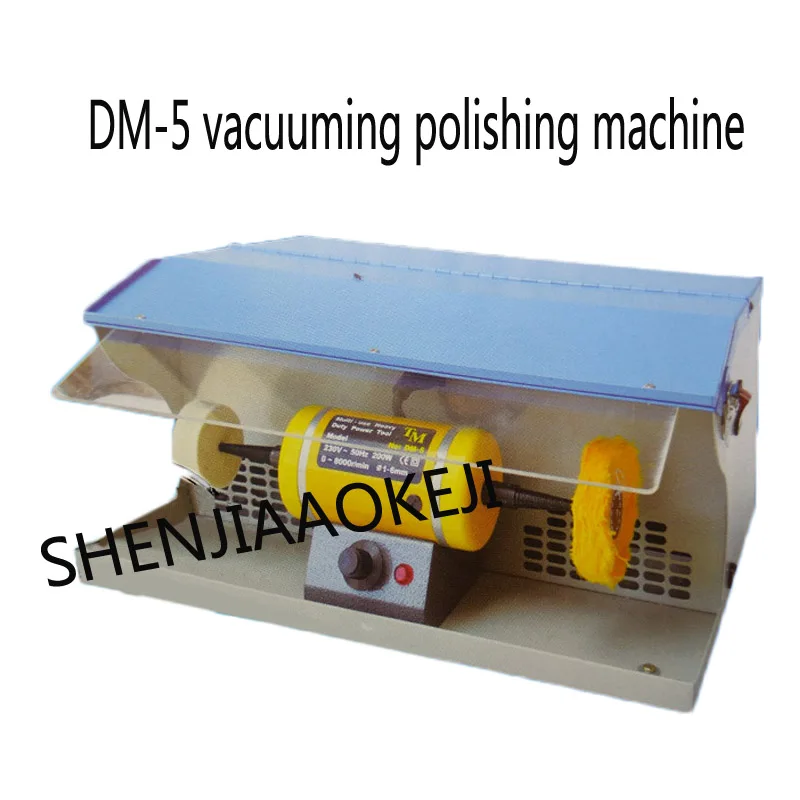 Polishing Motor with Dust Collector double head turbine 250W Stepless speed regulation grinding machine jewelry polishing tools