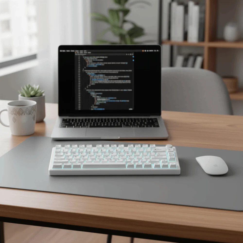 

Wired Connection Gaming Mechanical Keyboard 75 Layout Compact Layout Mechanical Feel Keyboard Ultra-Quiet