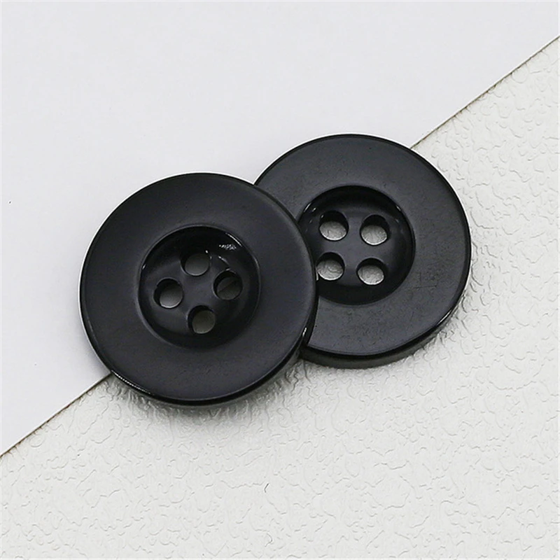 Transparent Small Suit Pad Button Bread Round Resin Sewing Buttons Black White Plastic Buttons For Dolls Diy Scrapbooking