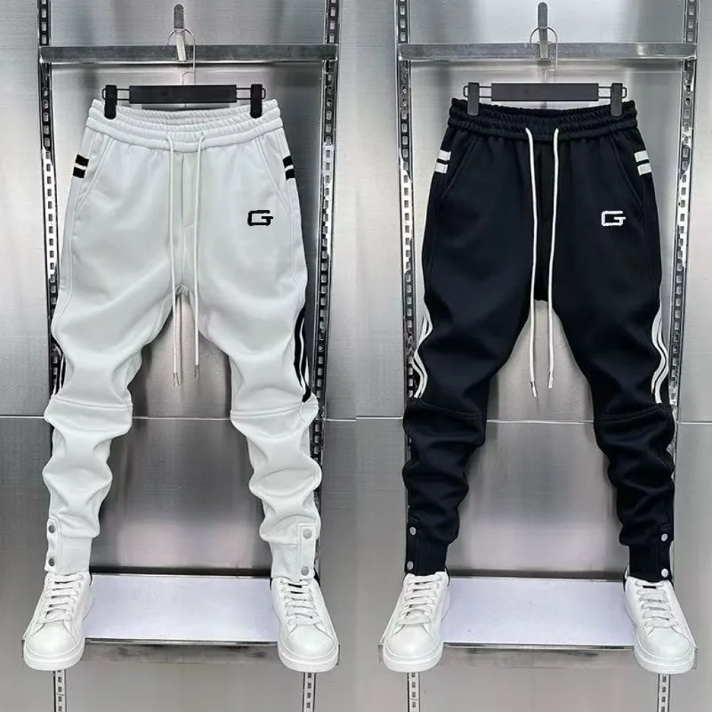

2024 Spring Men's Pants Korean Fashion Men Clothing Joggers Pants Casual Streetwear Male Trousers Elastic Waist Men Sweatpants