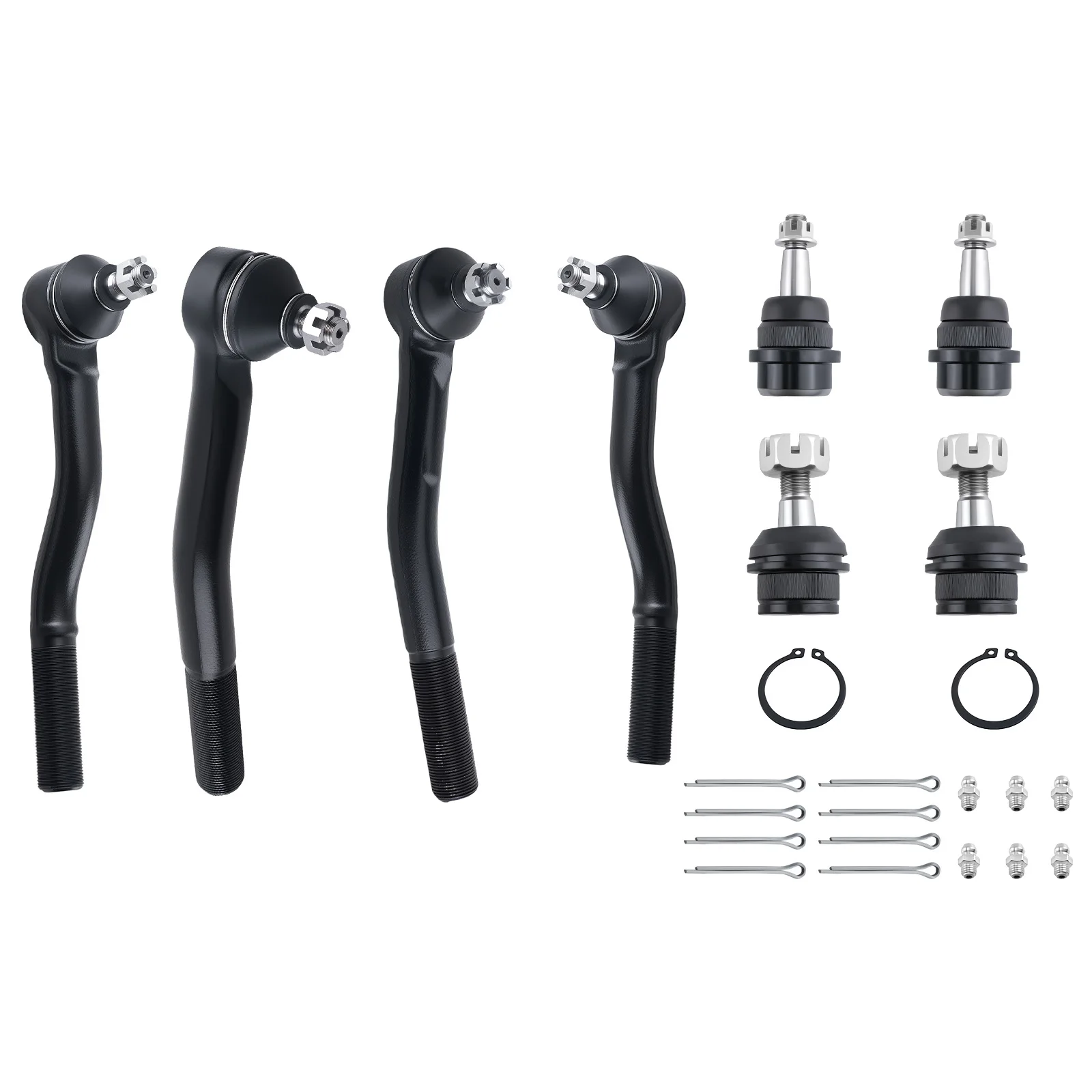 

Front Upper & Lower Ball Joints Tie Rods Set for 1999 - 2004 Jeep Grand Cherokee