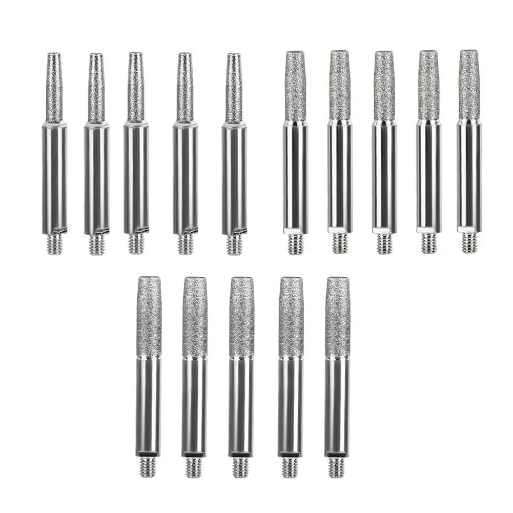 5 pz Diamante Rivestito Cilindrico Bava Motosega Affilatrice Parti Testa di Rettifica Affilatrice per Sega a Catena Pietra File Strumento di Rettifica