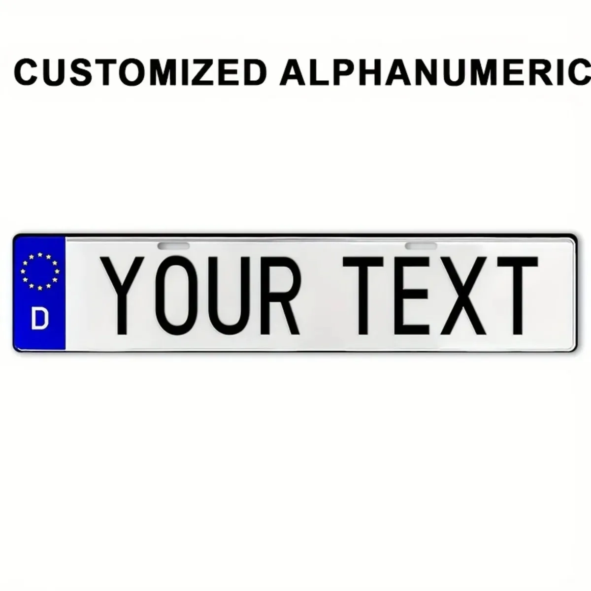 Vintage-Nummernschild aus Metall mit individuellem Text, 40 x 10 cm – personalisiertes 2D-Flachschild für Auto/Zuhause/Wanddekoration, anpassbares dekoratives Schild