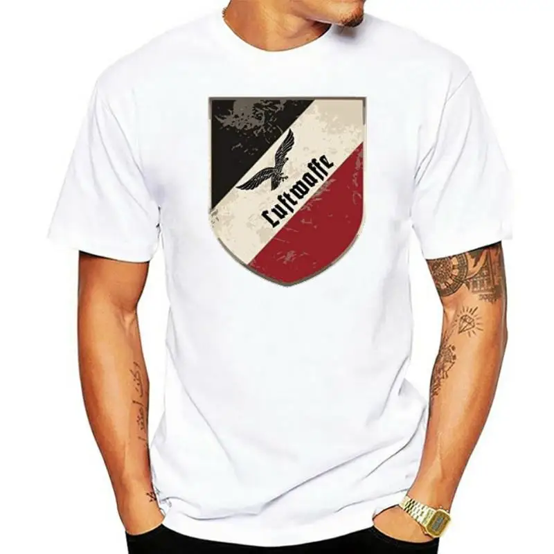 2022 Fashion Short Sleeve Aviator Luftwaffe air force german shield tricolor T-Shirt custom tees