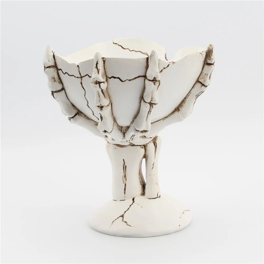 Taca do przechowywania drobiazgów w kształcie szkieletowej ręki, kreatywny amerykański pojemnik na kosmetyki, pudełko do organizacji, prezenty na Halloween, styl skandynawski.