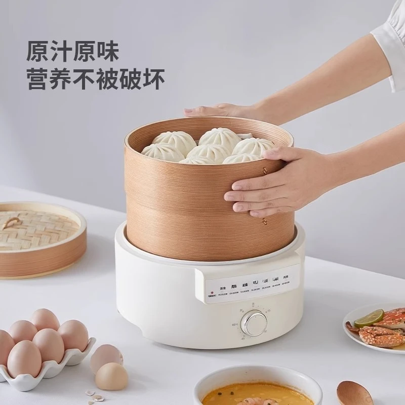 Electric steamer Multifunctional household three-layer bamboo steamer Timed steam pot Cooking and stewing
