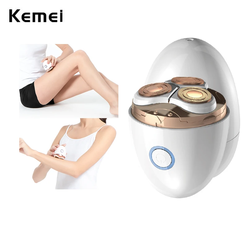 

Kemei Electric Cordless Magnetic Egg Shaver Women Rechargeable Shaving Machine Legs Bikini Underarm Lip Hair Removal Waterproof