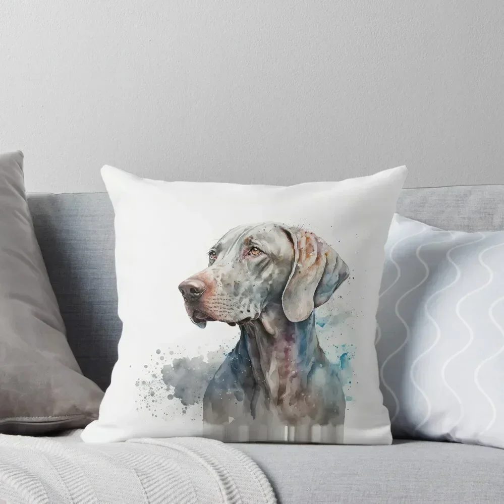 

Weimaraner Dog in Watercolor Illustration Throw Pillow Cushions Home Decor luxury covers Cushions Cover home decor items pillow