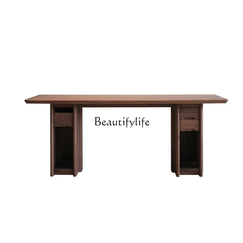 

Nordic Italian minimalist solid wood desk writing desk office high-end study table