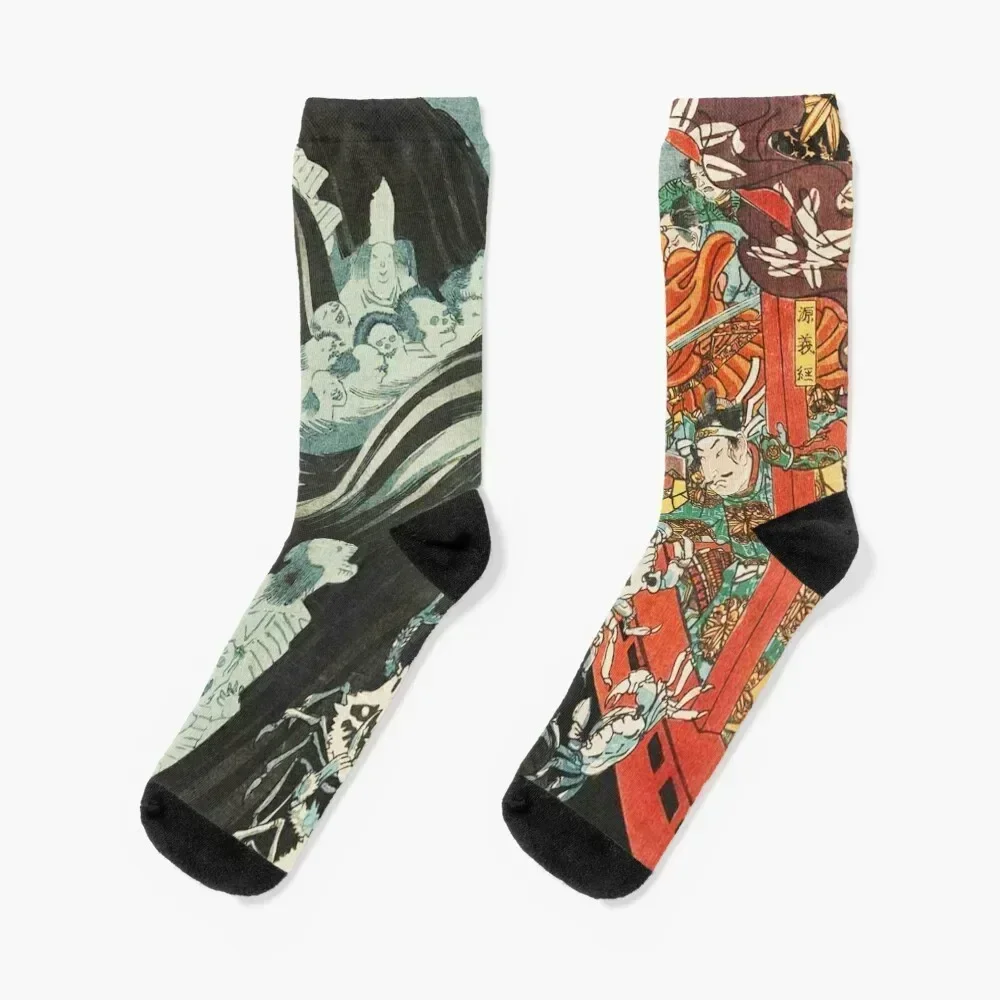 

The ghosts of the Heike warriors Socks sheer with print gym winter gifts Socks Man Women's