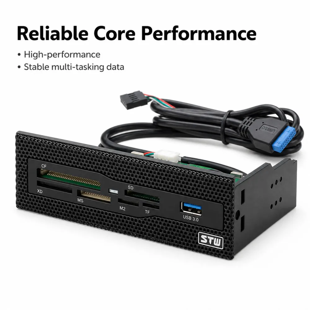Multi-Function 5.25 Inch PC Front Panel USB3.0 Internal Dashboard Card Reader CF XD MS M2 TF SD Memory Card Desktop Media Reader