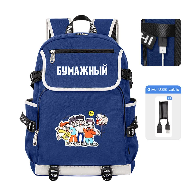 Children School Schoolbag Merch A4 High quality Boys School Bags  Students Bag Cartoon Backpacks USB Men Laptop Shoulder Bag