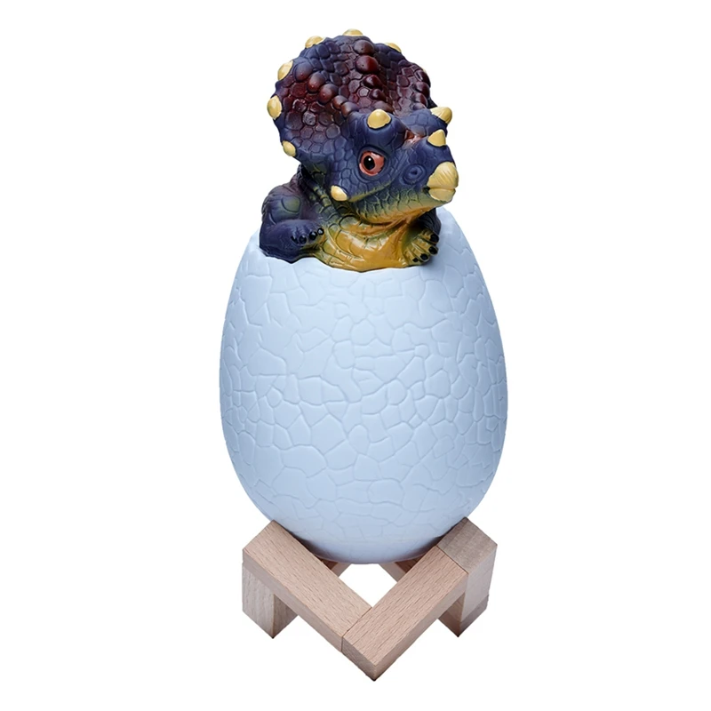 ثلاثية الأبعاد ضوء الليل ترايسيراتوبس البيض لمبة مكتب 16 لون اللمس التحكم عن بعد الكرتون مصابيح طاولة للطفل ديكور المنزل سهلة التركيب