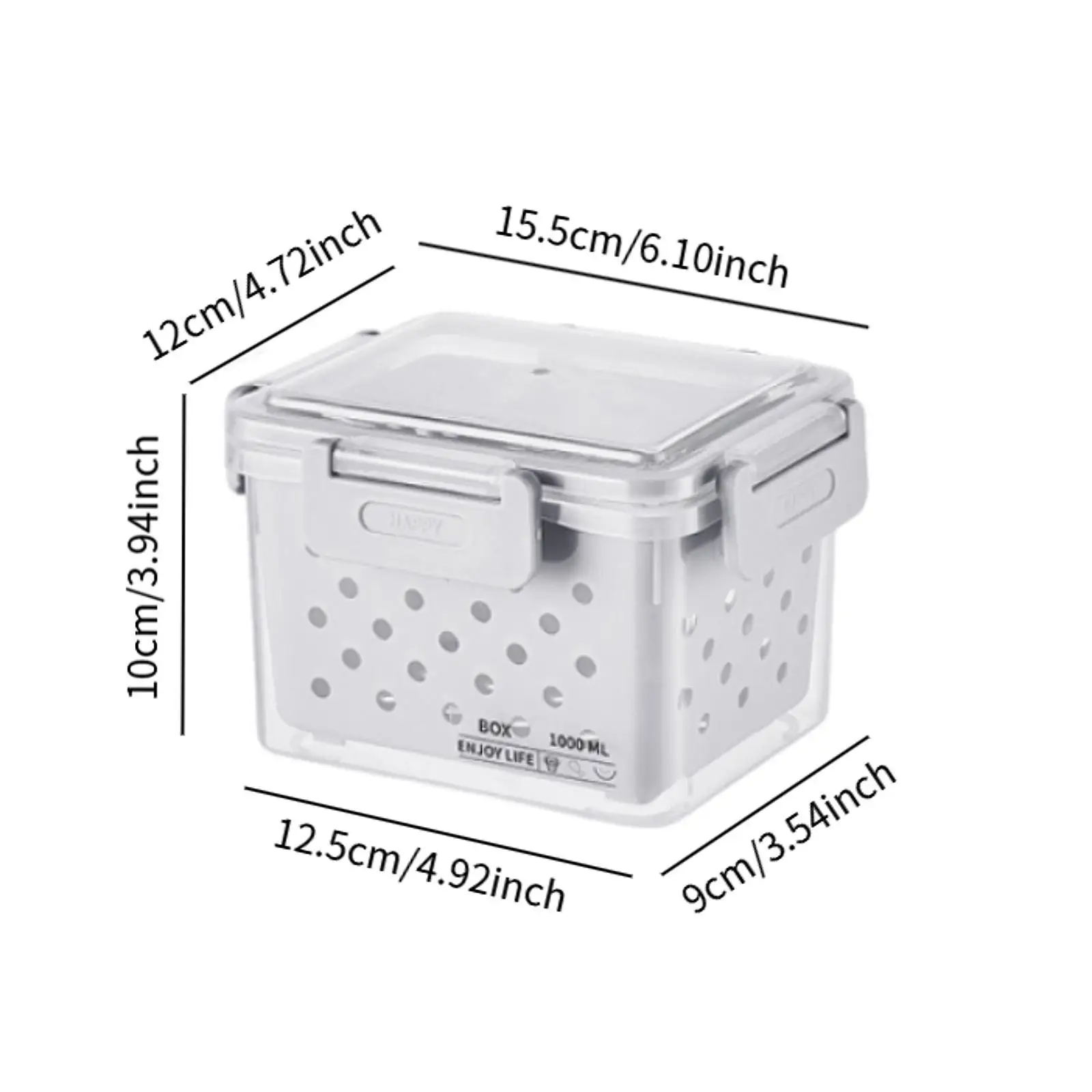 Fruit Storage Container Fridge Organizer Bin for Vegetables Fruits Meat