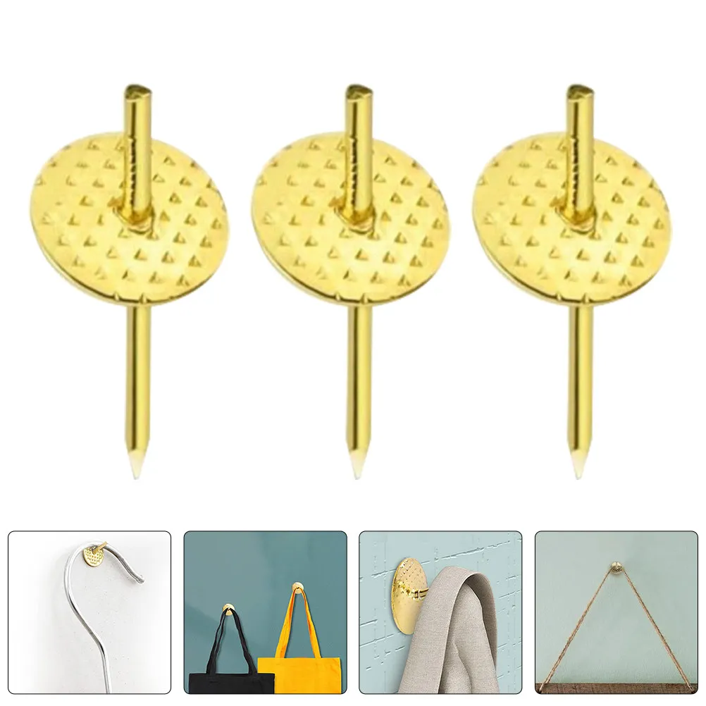 50Pcs Wall Hanging Accessories Heavy Duty Picture Frame Hangers Angled Push Pins for Easy Installation No Damage to Walls