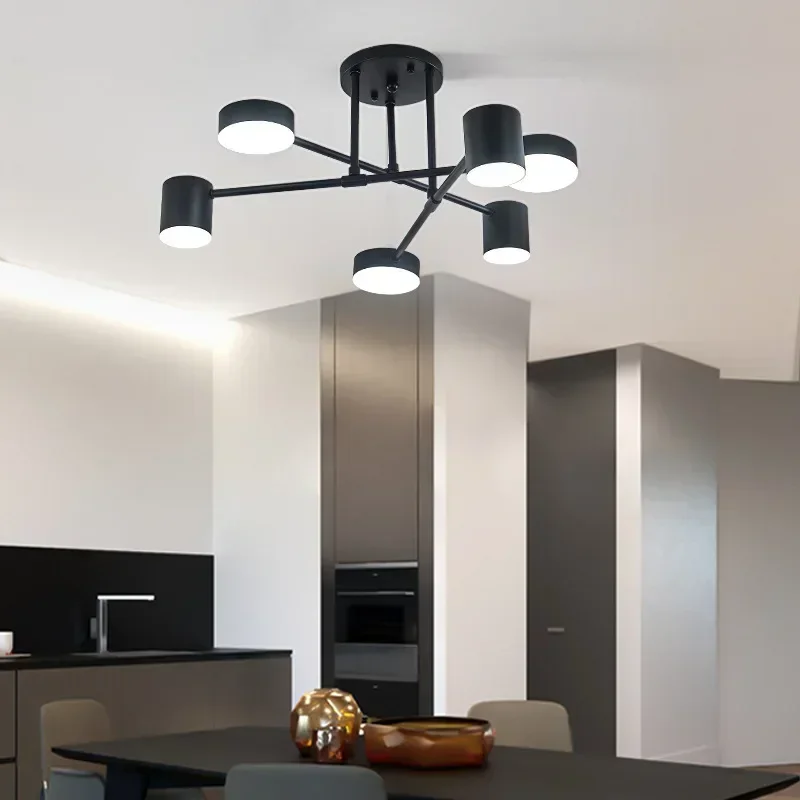 Kitchen Mid Century Led Chandelier Ceiling Lamp For Living Room Bedroom Home Decor Lighting Bar Ceiling Lights  AC 110/220V