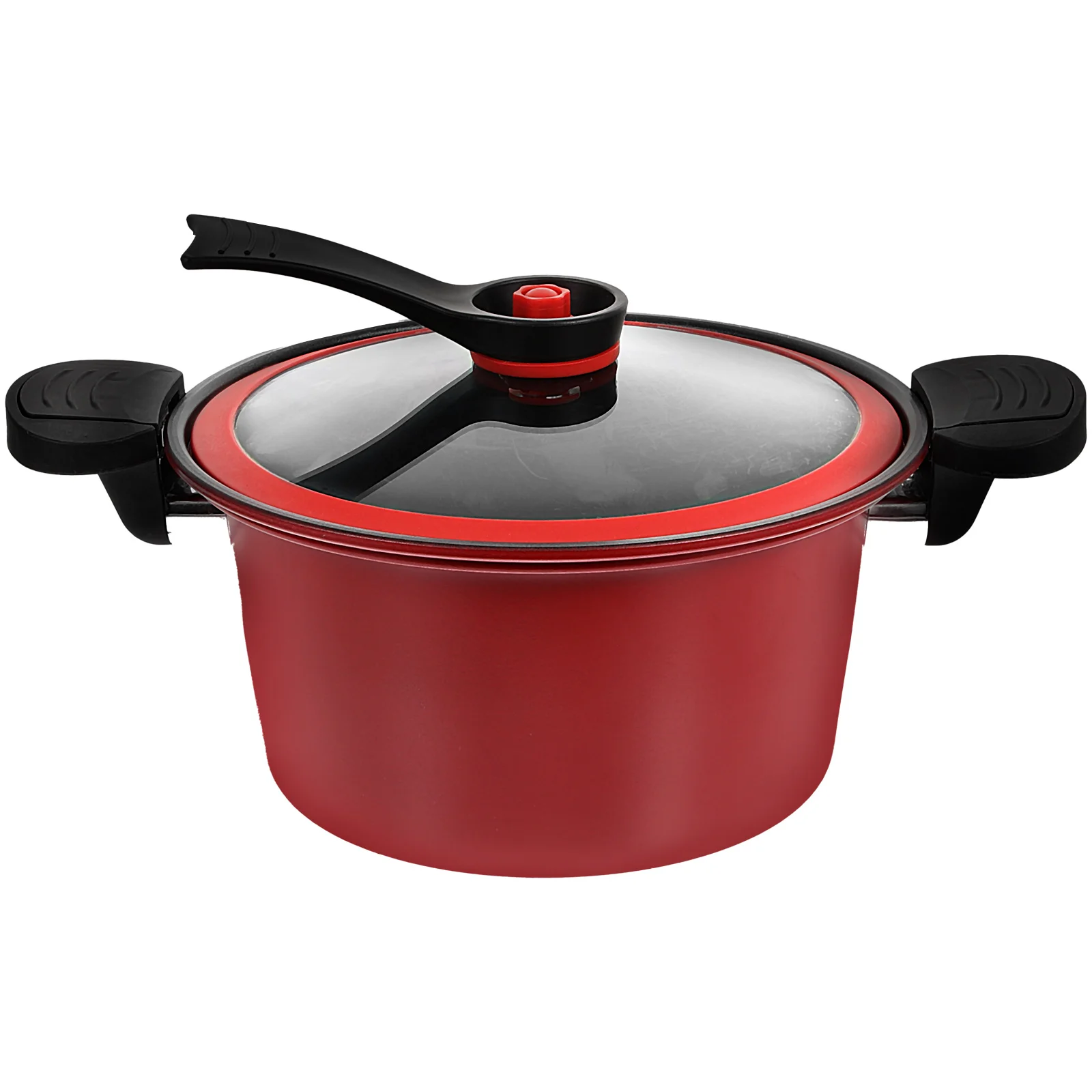 Micro Pressure Cooker Low Pot Household Saucepan Meat Stew Stainless Steel Portable Kitchenware Vegetable Soup