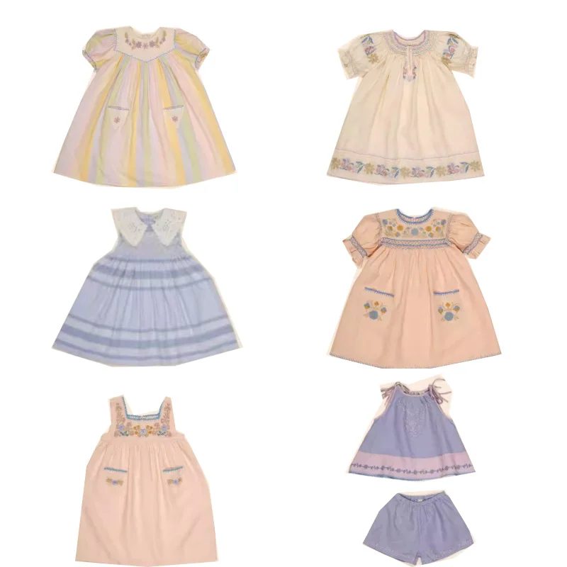 

Детские платья 2026: Новая летняя коллекция, брендовый дизайн, милые платья для девочек с цветочным принтом, короткий рукав, платья-принцессы