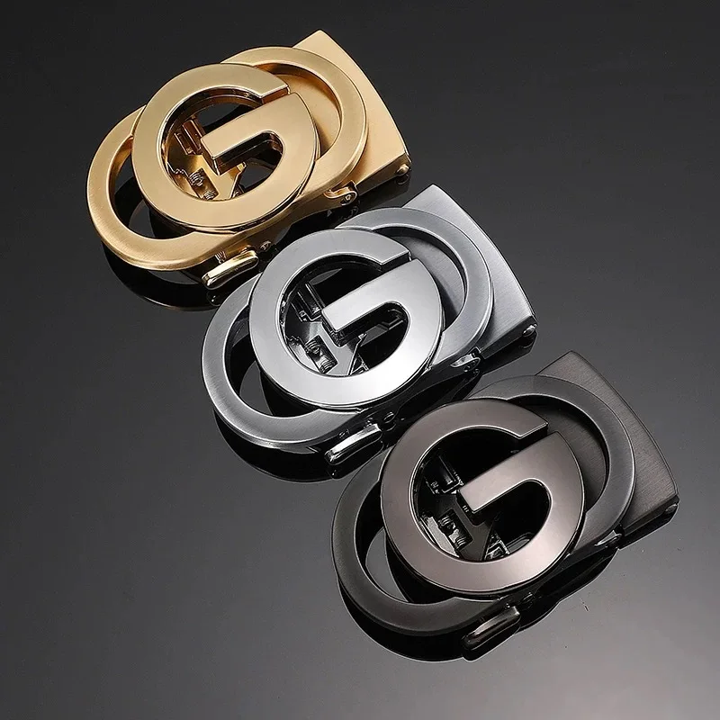 Nowy męski skórzany pasek automatyczny z klamrą 3,5 cm męski autentyczny pas modny pasek ceinture modny designerski pasek do jeansów