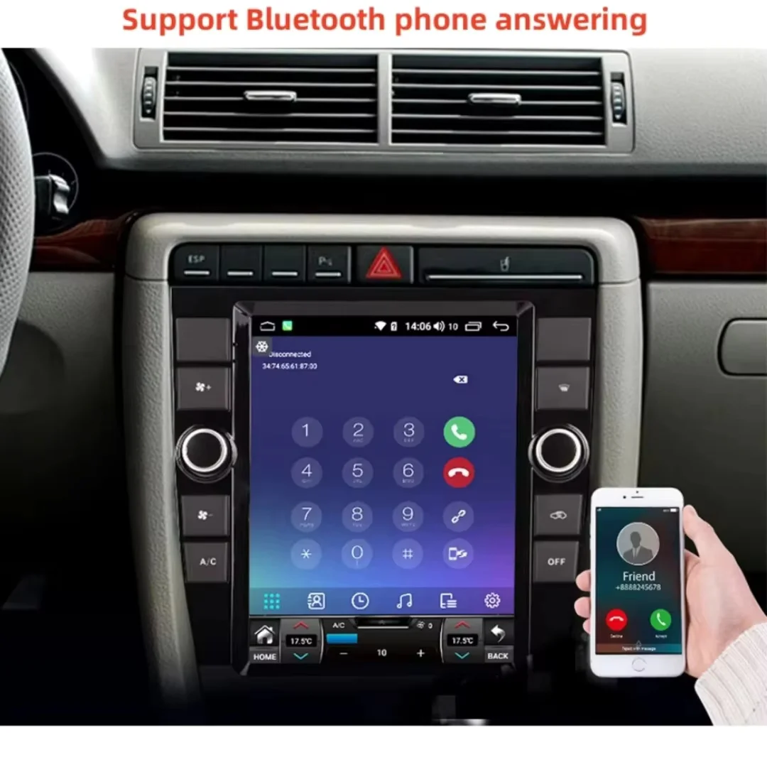 

Android 13 For Audi A4 B6 S4 AS4 RS4 B7 2002-2008 Car Radio Multimedia Player Head Unit GPS Navigation Stereo Qualcomm Carplay
