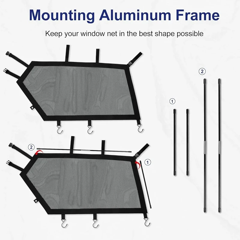 UTV Side Window Net Mesh Sunshade Cover Upper Door Window Screen For Can Am Maverick X3 2017-2021 X3 Max Front Window