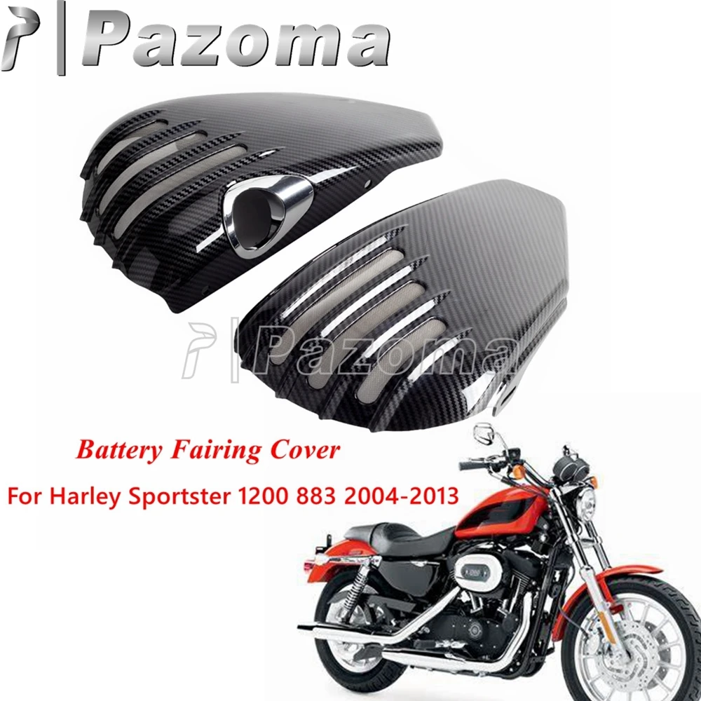 

2pcs Plasitc Side Battery Fairing Cover For Harley Sportster 1200 883 XL1200 XL883 Iron Low Custom Nightster Superlow 2004-13