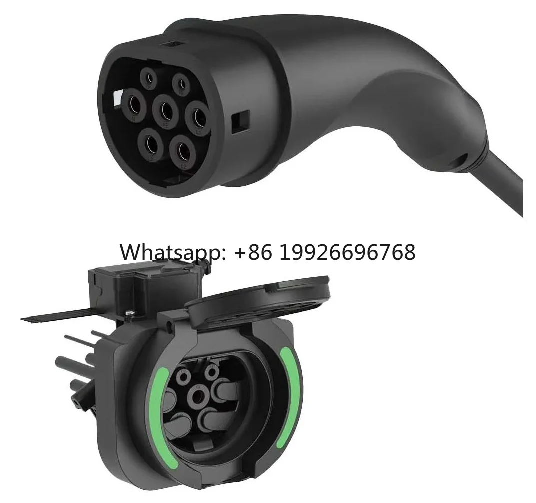 

Розетка с защитной шторкой 32А, 1-3 фазы, 240-480В, Тип 2, IP54, новая, с RGB-LED крышкой, внутренним замком, обжимное подключение