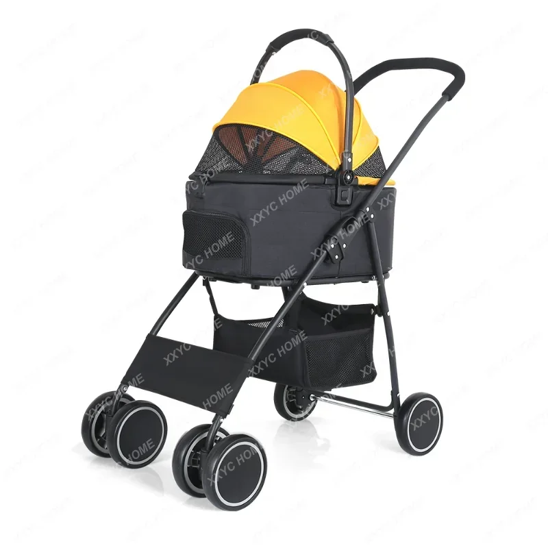 

Pet Trolley Cat Outing Trolley Portable Foldable Separation Small and Medium-Sized Dogs Outdoor Car cage pour chat