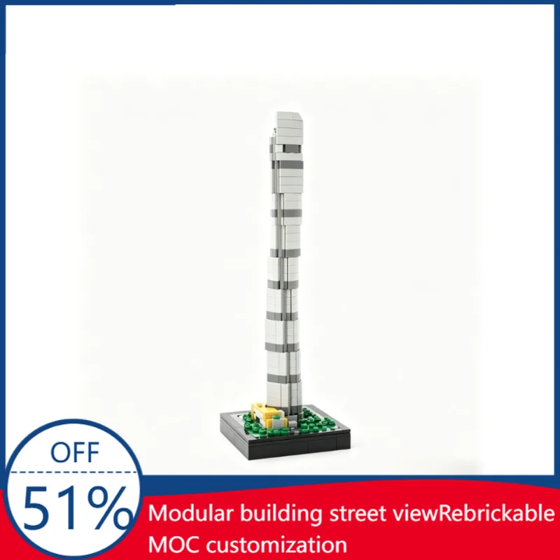 

609PCS 1:2000 Scale Shanghai Tower China Skyscraper Architecture Building Blocks City Landmark Model Puzzle Educational Toy Gift