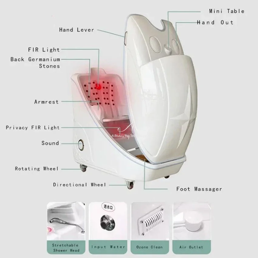 خزان تعويم علاج الأشعة تحت الحمراء سبا كبسولة القائمة خزان تعويم الأوزون ساونا الجسم تدليك مائي لآلة التخسيس كبسولة سبا
