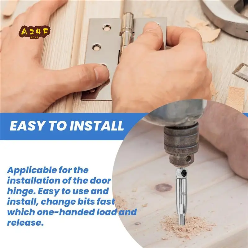 A24F-Center broca conjunto 5 pçs auto centralização dobradiça tapper núcleo broca conjunto para trabalhar madeira, porta janela brocas