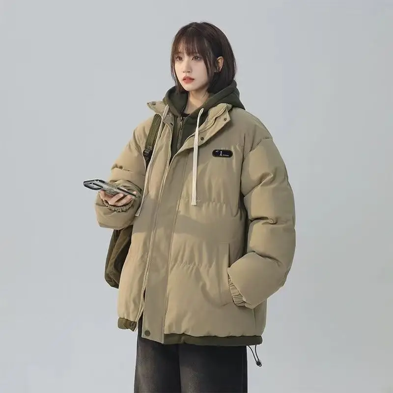 

Puffer Parkas Womens Korean Reviews Many Outer White Athleisure Cargo Fashion School Button Ladies College Sleeve Winter Simple