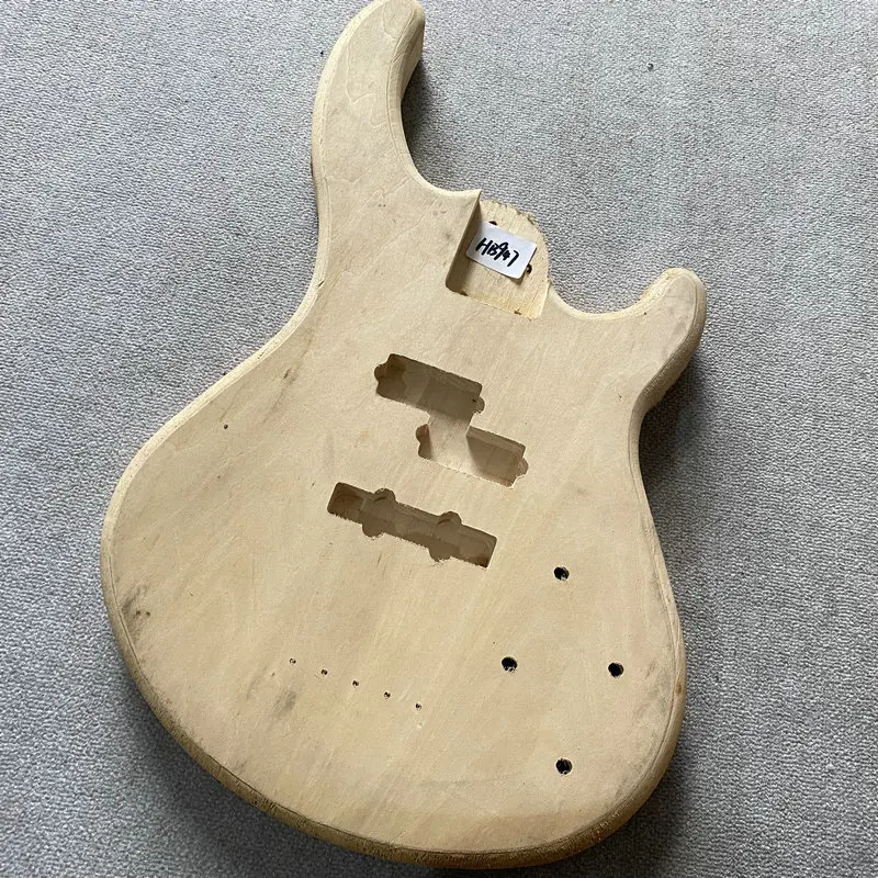 HB947 No Paints Solid Basswood PJB Bass Body Unfinished Version for 5 or 6 String Electric Bass Replace and DIY with Damages