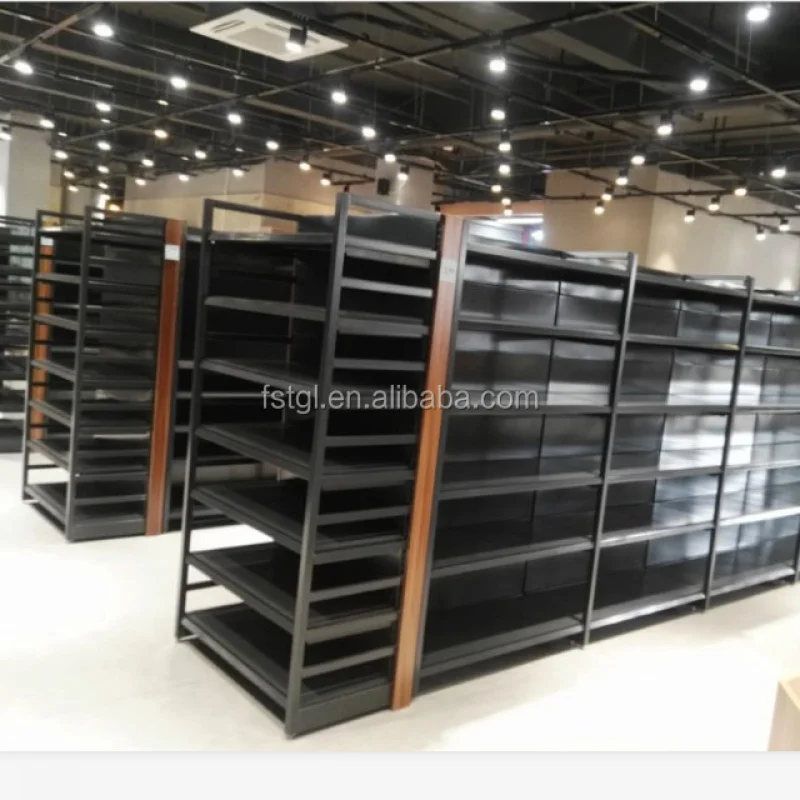 (customized)Metal powder coating store supermarket shelf grocery gondola shelving display