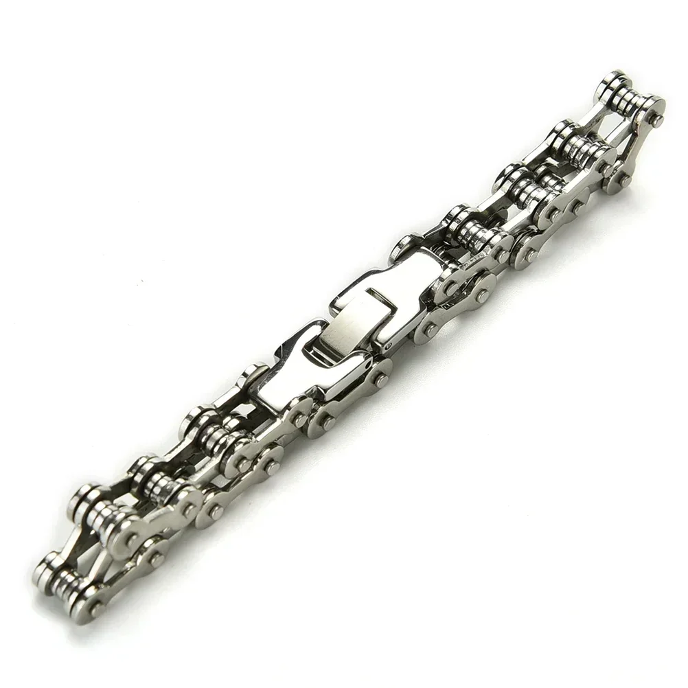 Stainless Steel Biker Chain Bracelet Mens Bracelet Link Chain Motorcycle Bicycle Style Bracelets Fashion Punk Bangles Jewelry