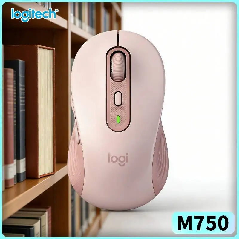 Ergonomic M750 Silent Mouse - Soft Rubber Grips, Bluetooth/2.4G Dual Mode, 24-Month Battery, Office Pick