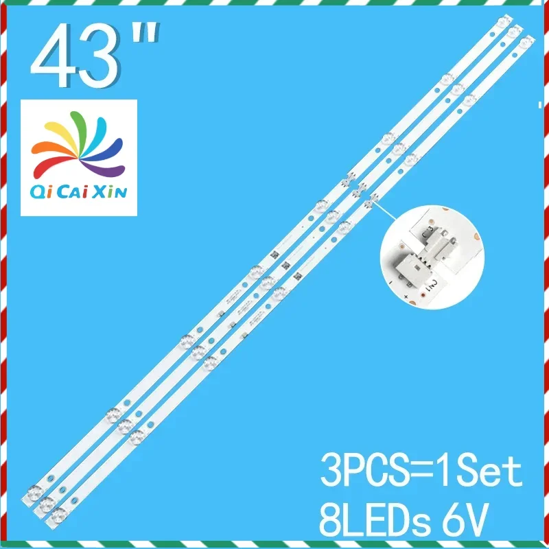 

826mm LED TV Backlight Strip for MS-L2317-A JS-D-JP43DM-A81E(80227)MS-L2317-B YS-L E469119 R72-43D04-012