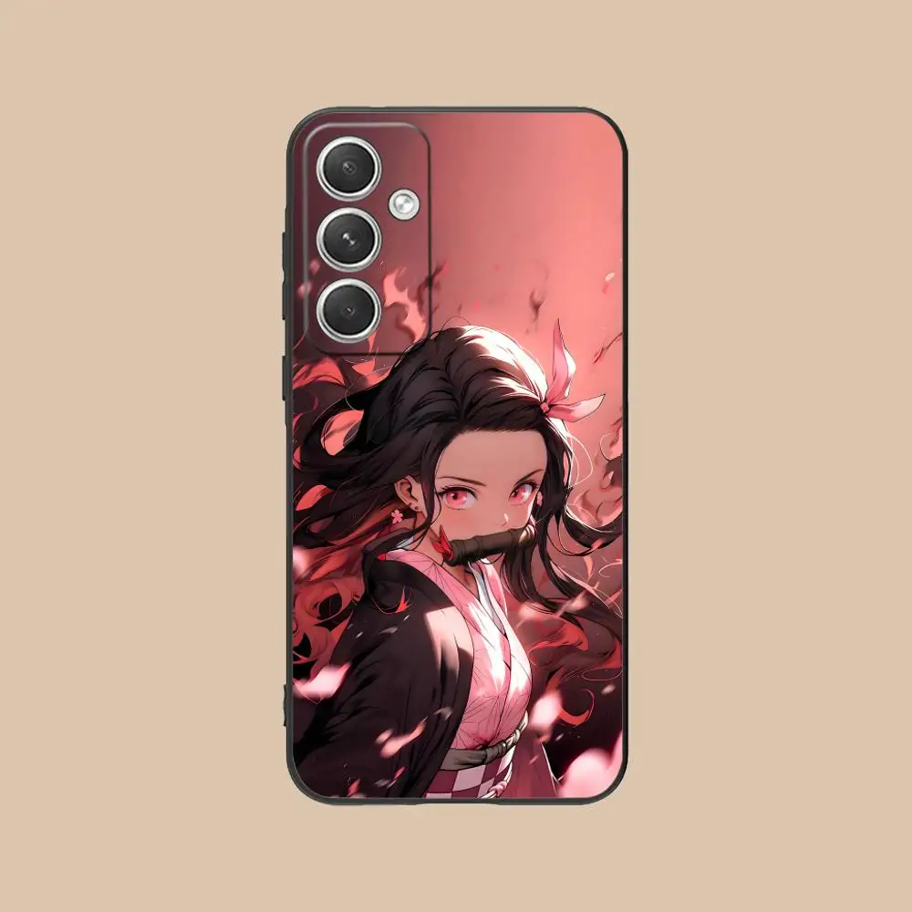 Funda de teléfono Demon Slayer Nezuko para Samsung Galaxy S25 S24 S23 S22 S21 S20 Note20 Plus FE, funda protectora de lujo Ultra Color