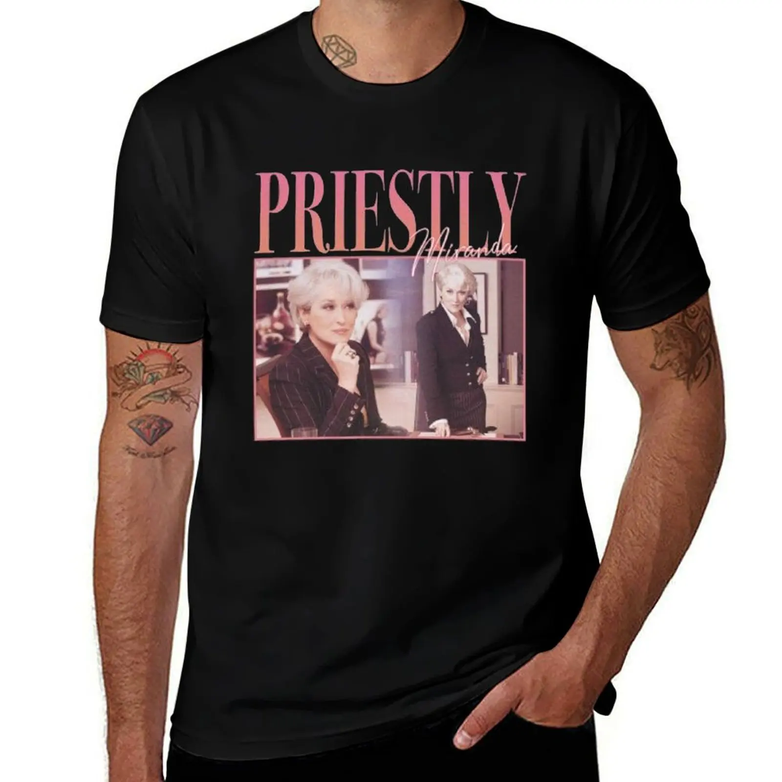 90's Retro style Miranda Priestly T-Shirt Casual Pattern Print Tee Shirt
