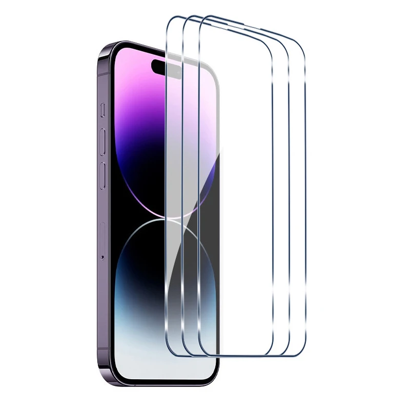 

5PCS Full Cover Tempered Protective Glass For iPhone 16 15 13 12 11 Pro Max Plus Screen Protector For iPhone X XS MAX XR Film