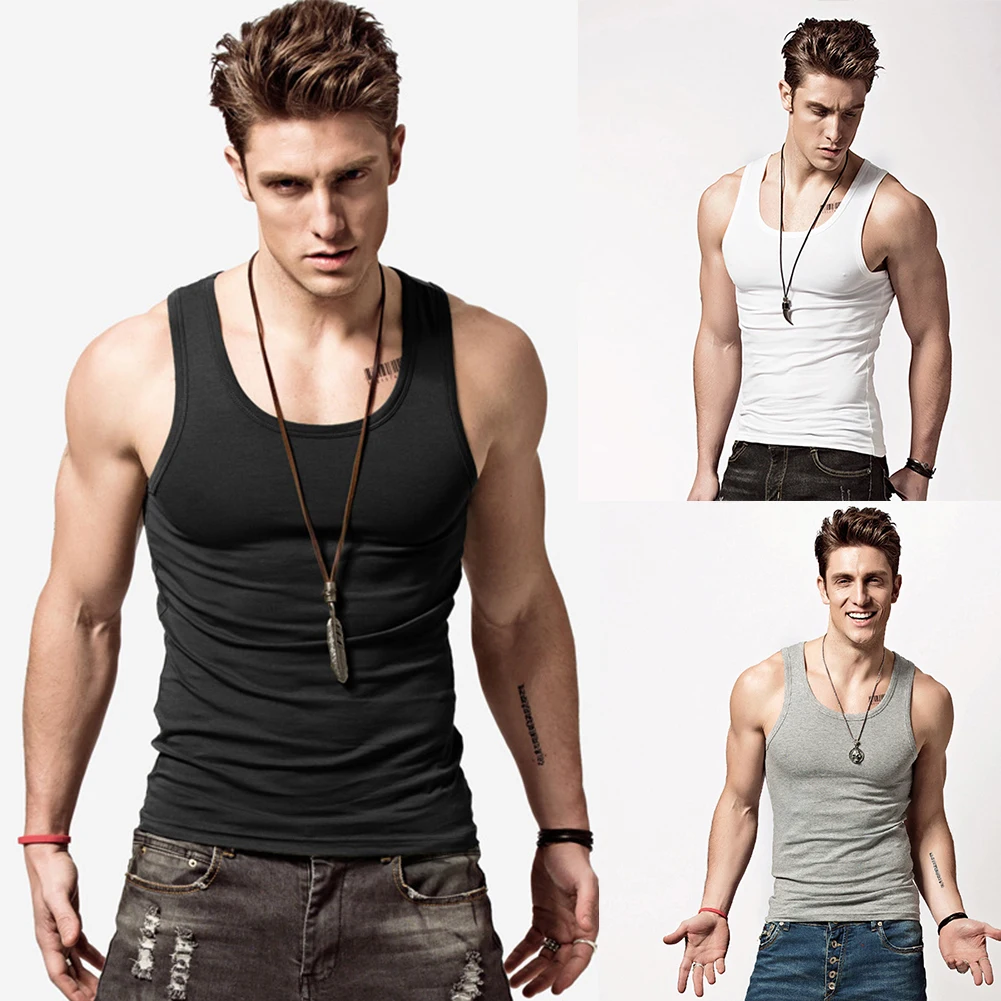 Camiseta elástica de verano para hombre, chaleco deportivo de fondo, venta al por mayor, envío directo