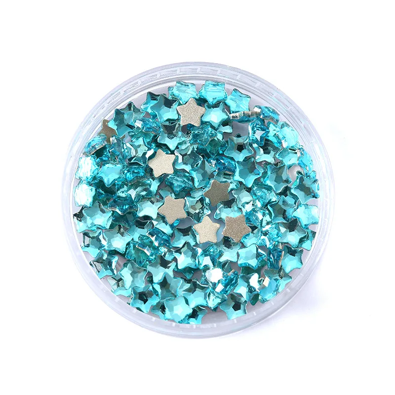 4mm/6mm Sparkling Star Boutique fondo piatto nail art strass cristallo di vetro 3D decorazione per unghie forme Multiple all\'ingrosso