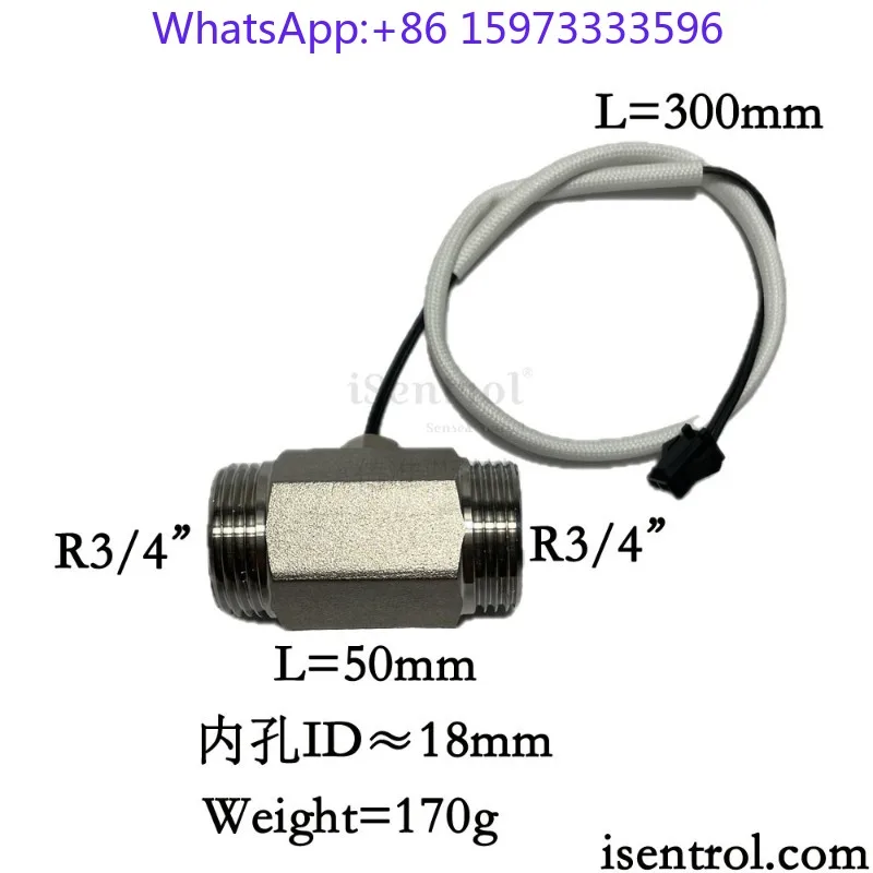 5pcs  Immersion reaction fast M8 temperature sensor NTC50K stainless steel 4/6/1 inch double external thread