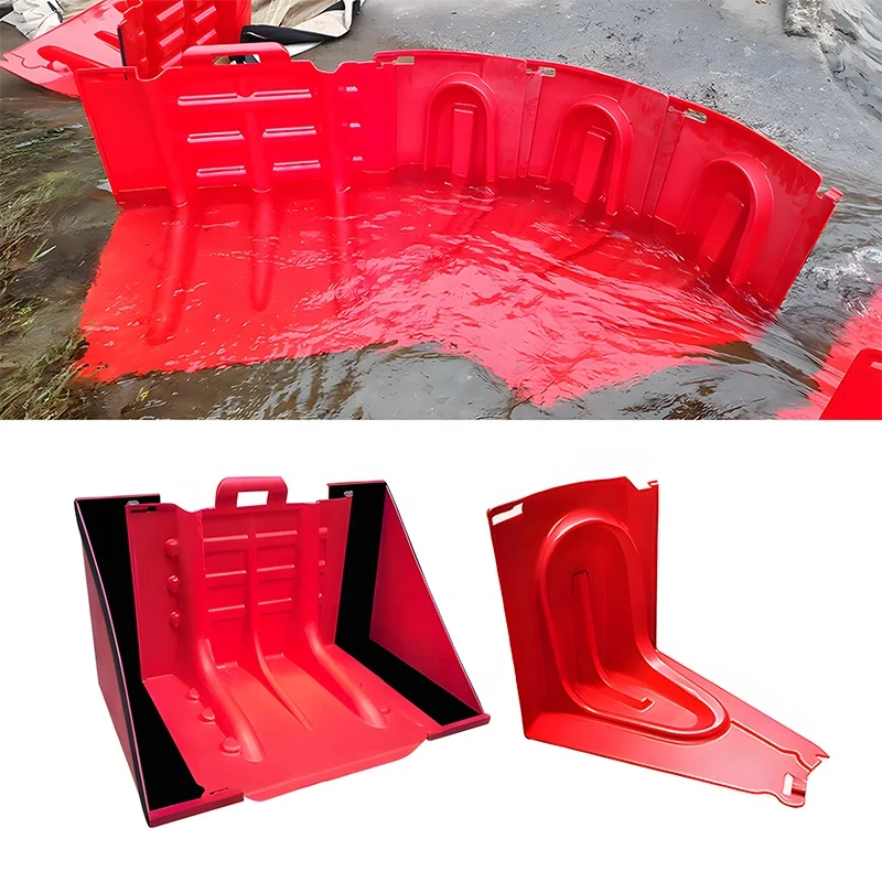 Temporary Flood Protection Barrier 75cm 110cm Barrera Contra Inundaciones Portatil ABS L Shaped Plastic Water Flood Barrier