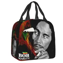 Jamaica Singer Reggae Rock Bob Marley Insulated Lunch Bag for Women Resuable Cooler Thermal Lunch Tote Beach Camping Travel